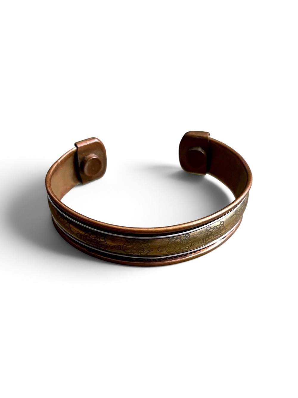 Brass Copper Engraving Sea Turtles Cuff Bracelet